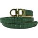 G-Gator Money Green Genuine Crocodile Belt With G-Gator Buckle